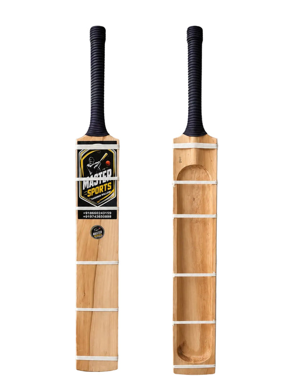 Master Sports Hard Tennis Cricket Bat with Blue Gripper