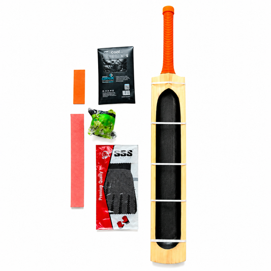 MD Sports Black Sprayed Hard Tennis Cricket Bat