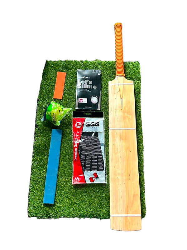 MD Sports Black Sprayed Hard Tennis Cricket Bat