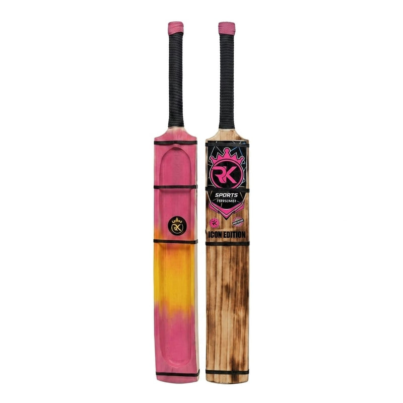 RK Sports Icon Edition Pink Sprayed Hard Tennis Cricket Bat