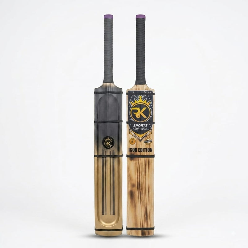 Rk sports Icon Edition Black Sprayed Hard Tennis Cricket Bat